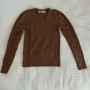 Wool long sleeve, Brown XS Uniqlo sweater top